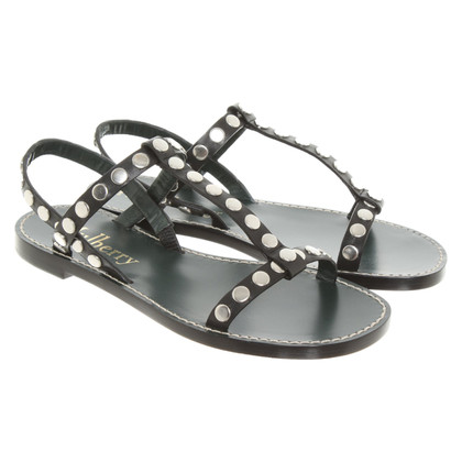 Mulberry Sandals Leather in Black