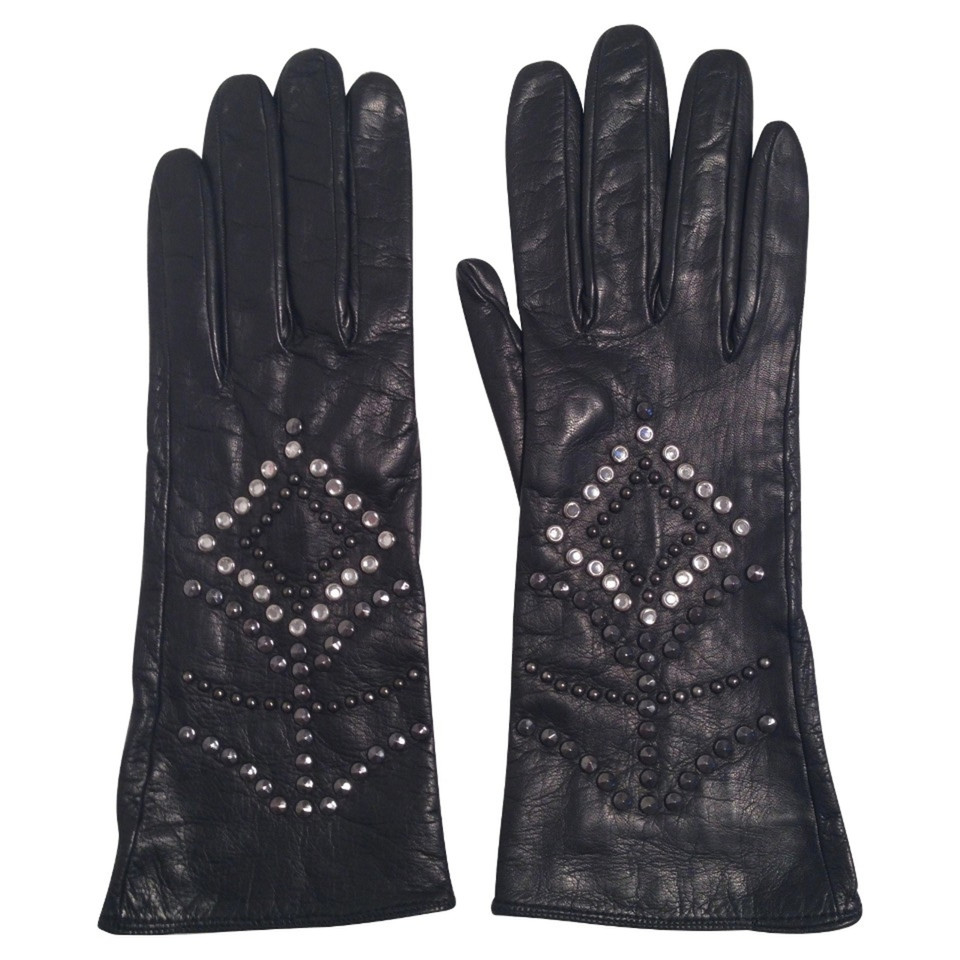 Versace Gloves with studs