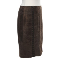 Marc Cain Skirt Suede in Ochre