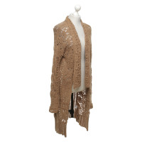 Twin Set Simona Barbieri Knitted coat in light brown