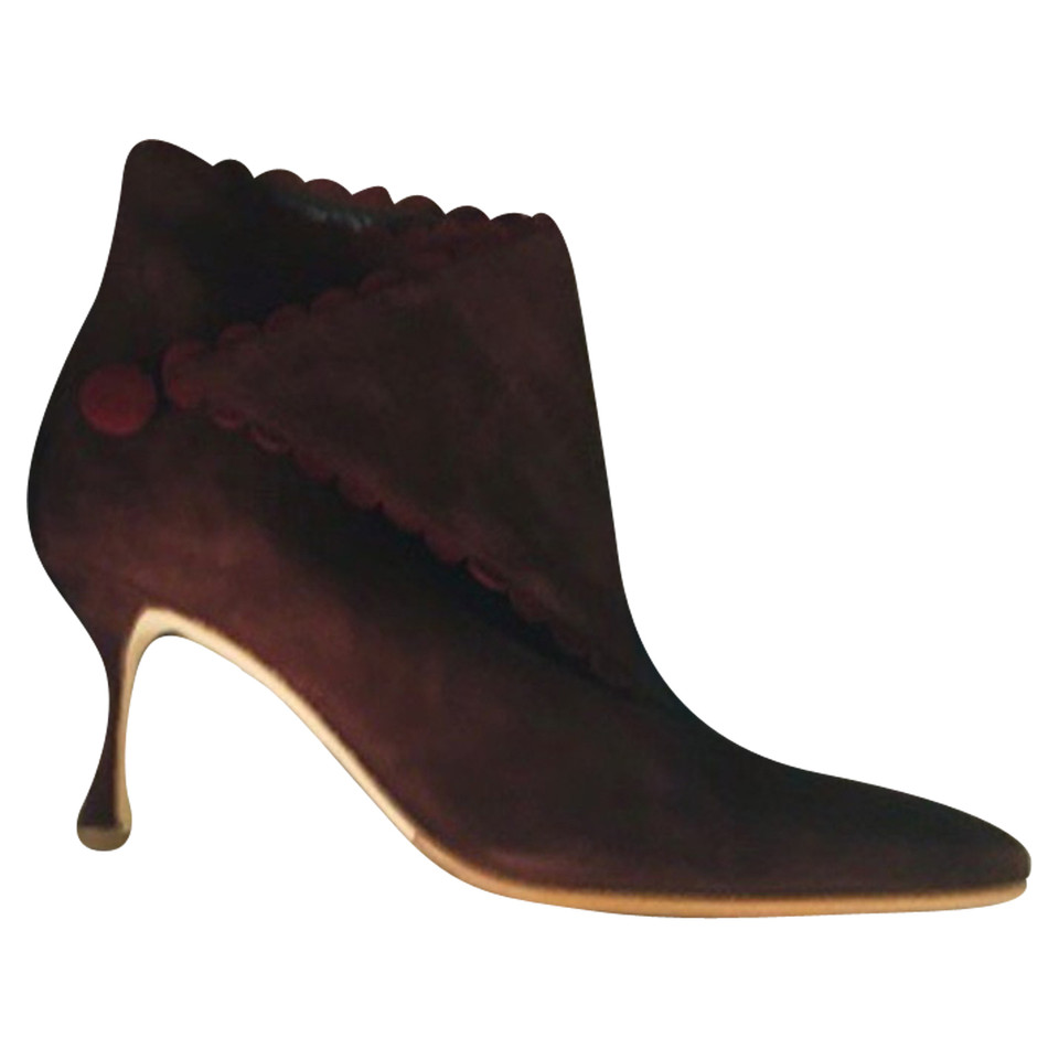 Manolo Blahnik Ankle boots Suede in Brown