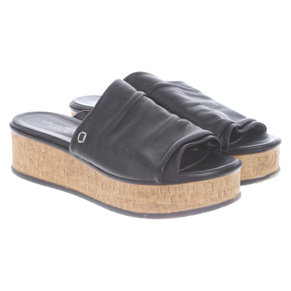 Collection Privée Sandals Leather in Black