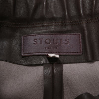 Stouls Trousers Leather in Brown