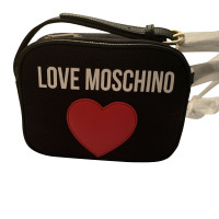 Love Moschino Clutch Bag Canvas in Black