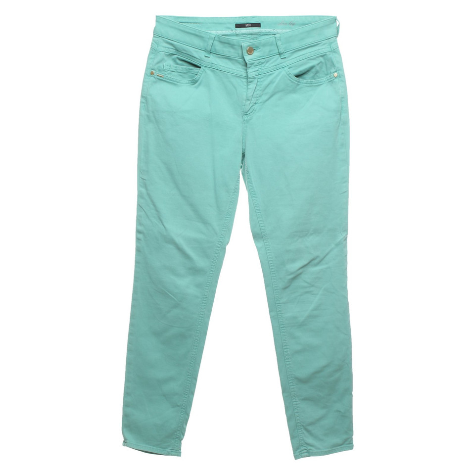 Hugo Boss Trousers Cotton in Turquoise