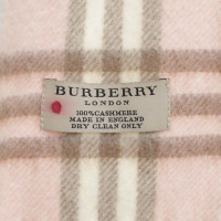Burberry Verifica scialle di cachemire in rosa