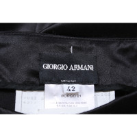 Giorgio Armani Paire de Pantalon en Soie en Noir