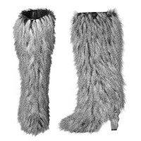 Chanel Fantasy fur Icicle heel mukluks