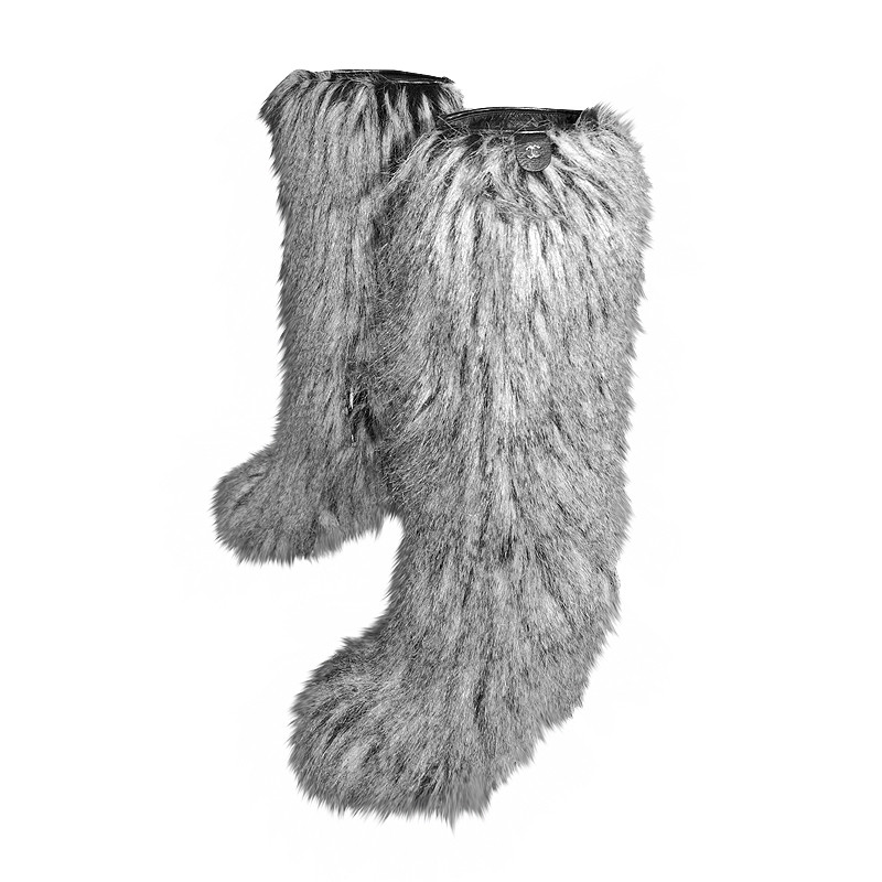 Chanel Fantasy fur Icicle heel mukluks