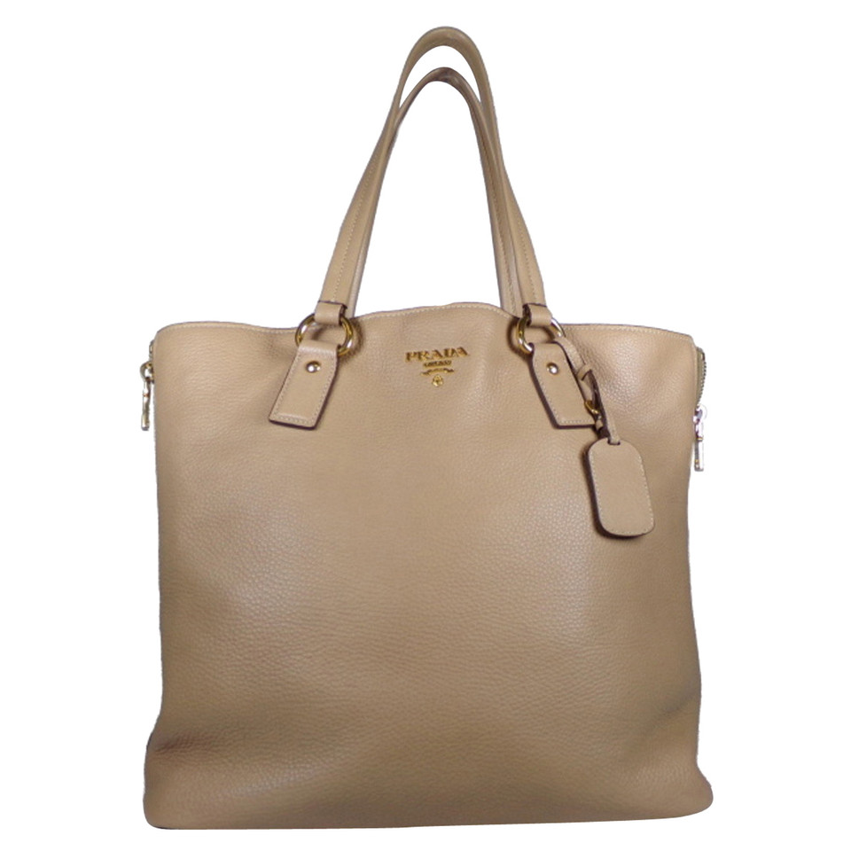 Prada Tote bag Leer in Beige