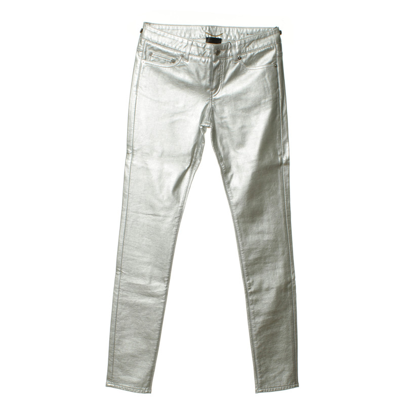 Saint Laurent Silver Skinny pants