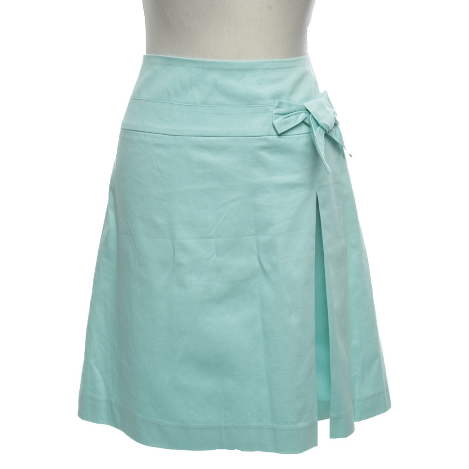 Tara Jarmon Skirt Cotton in Turquoise
