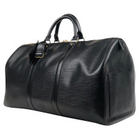 Louis Vuitton Keepall 50 Leer in Zwart