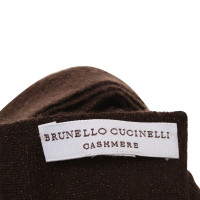 Brunello Cucinelli sciarpa di cachemire in marrone