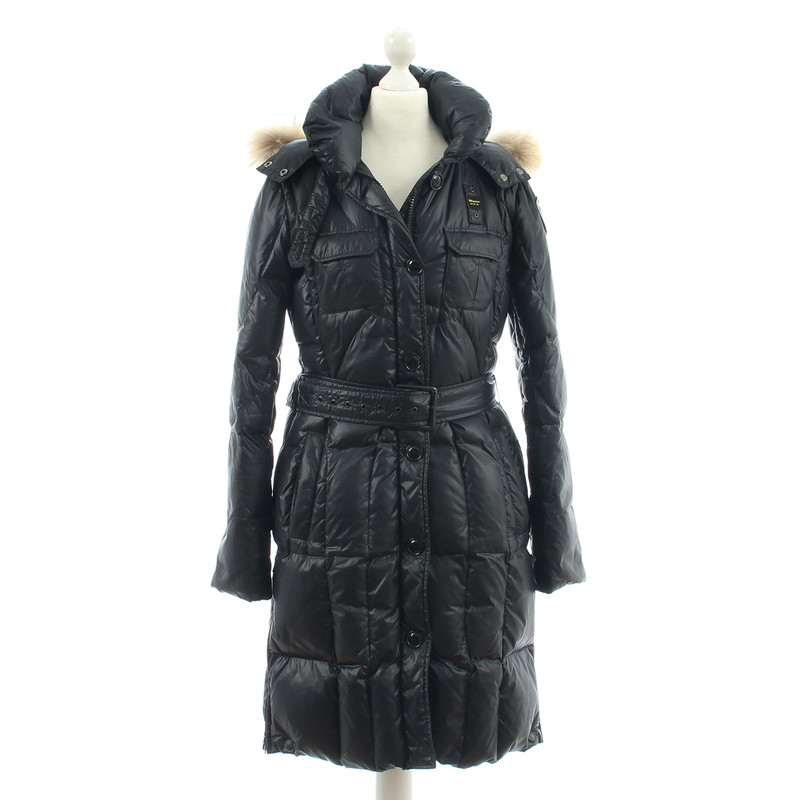 Blauer Usa Quilted coat with fur trim