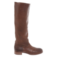 Shabbies Amsterdam Boots Leather in Brown