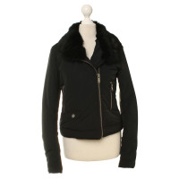 Moschino Love Short jacket with fur collar
