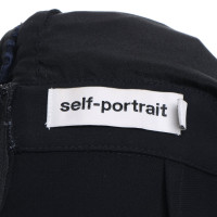 Self Portrait Jumpsuit in blauw / zwart
