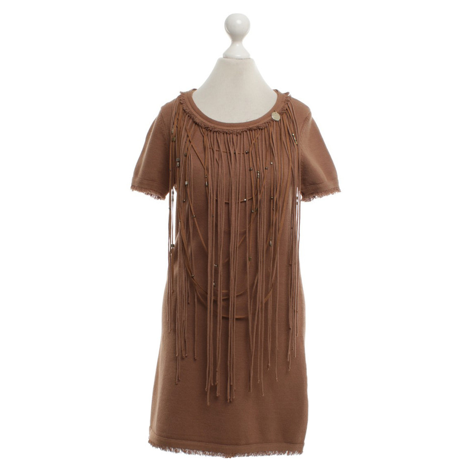 Elisabetta Franchi Gebreide jurk in bruin