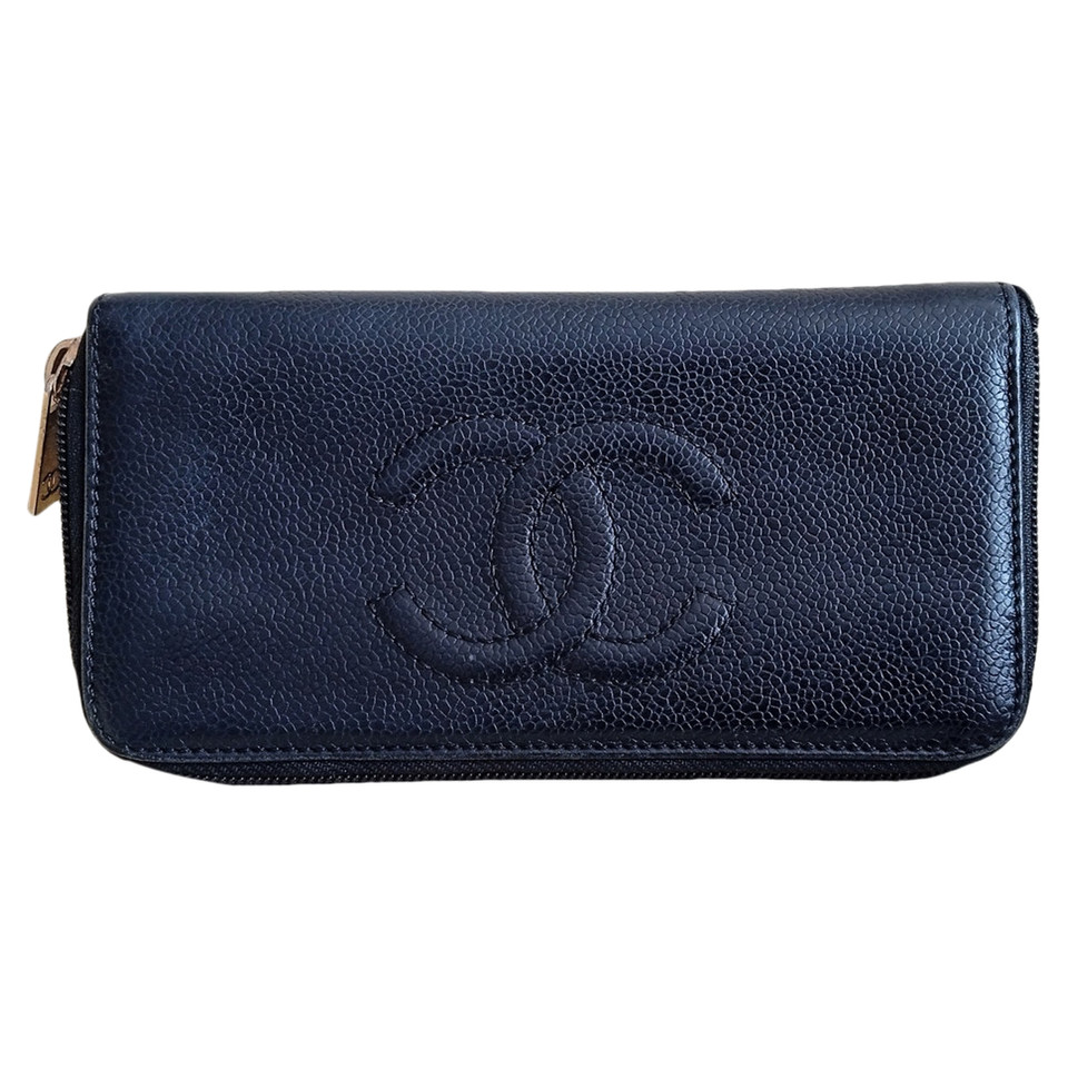 Chanel Sac à main/Portefeuille en Cuir en Noir