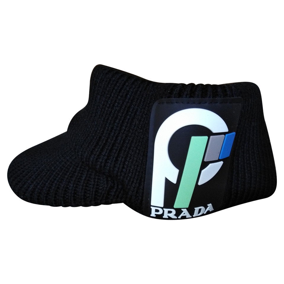 Prada Chapeau/Casquette en Laine en Noir