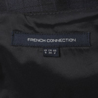 French Connection Geruite jurk in donkerblauw / zwart