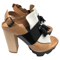 Vic Matie Sandals Leather in Brown
