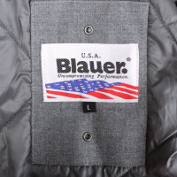 Blauer Usa Jacke/Mantel aus Wolle in Grau