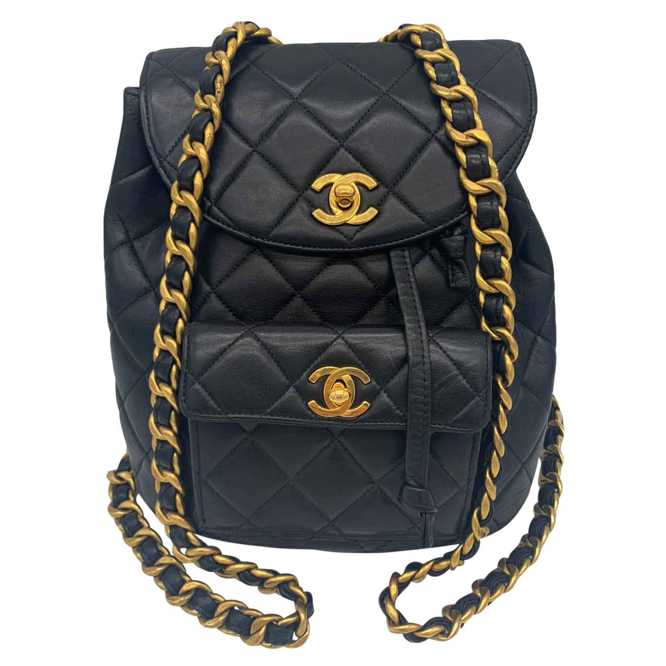 Chanel Rucksack aus Leder in Schwarz