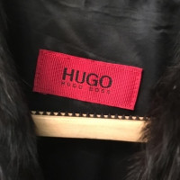 Hugo Boss Lederen jas met bont