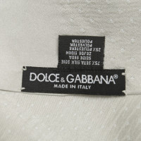 Dolce & Gabbana Sciarpa di seta in grigio