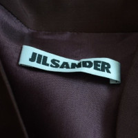 Jil Sander abito color bordeaux con bottoni