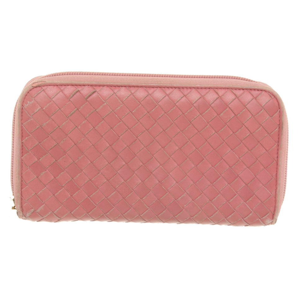 Bottega Veneta Täschchen/Portemonnaie aus Leder in Rosa / Pink