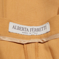 Alberta Ferretti Trousers Silk in Ochre