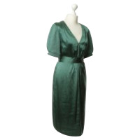 Schumacher green silk dress