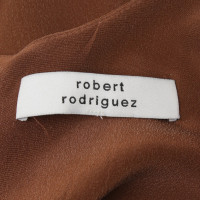 Robert Rodriguez Zweifarbiges Kleid aus Seide