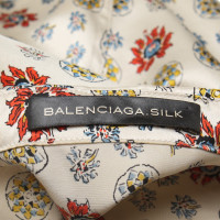 Balenciaga zijden jurk met patroon