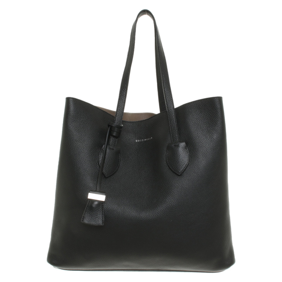 Coccinelle Celene Shoulder Bag Leer in Zwart