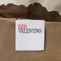 Red Valentino robe de dentelle en noir / crème