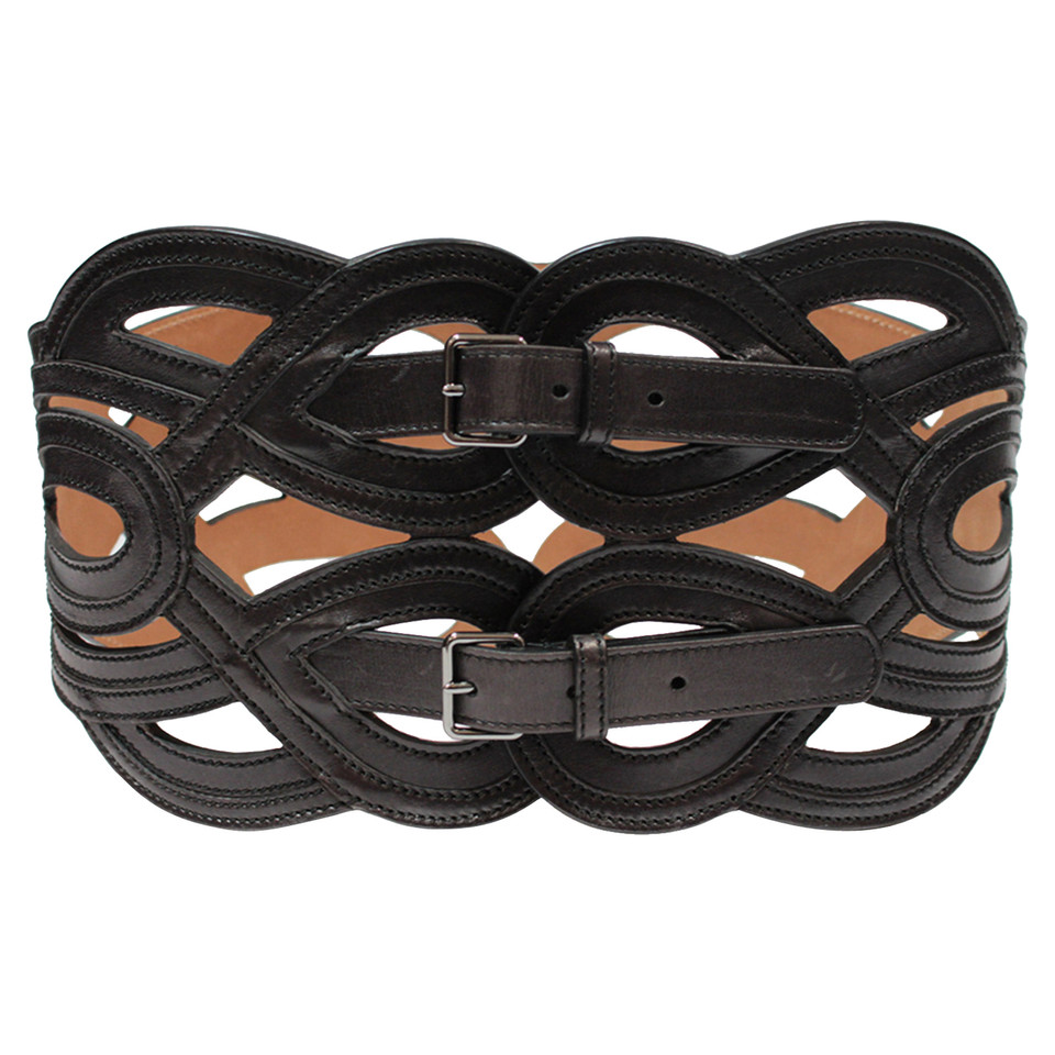 Alaïa Riem Leer in Bruin