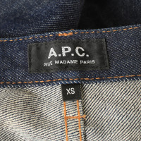 A.P.C. Jupe jeans mini en bleu