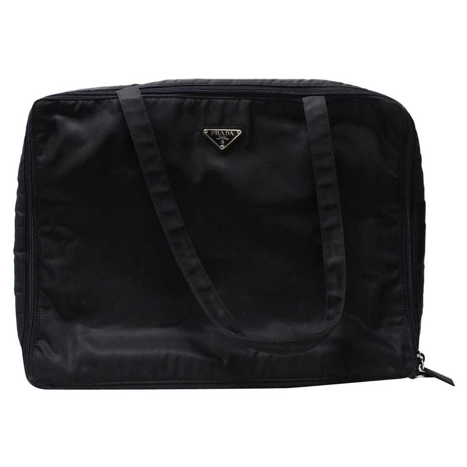 Prada Shopper en Toile en Noir