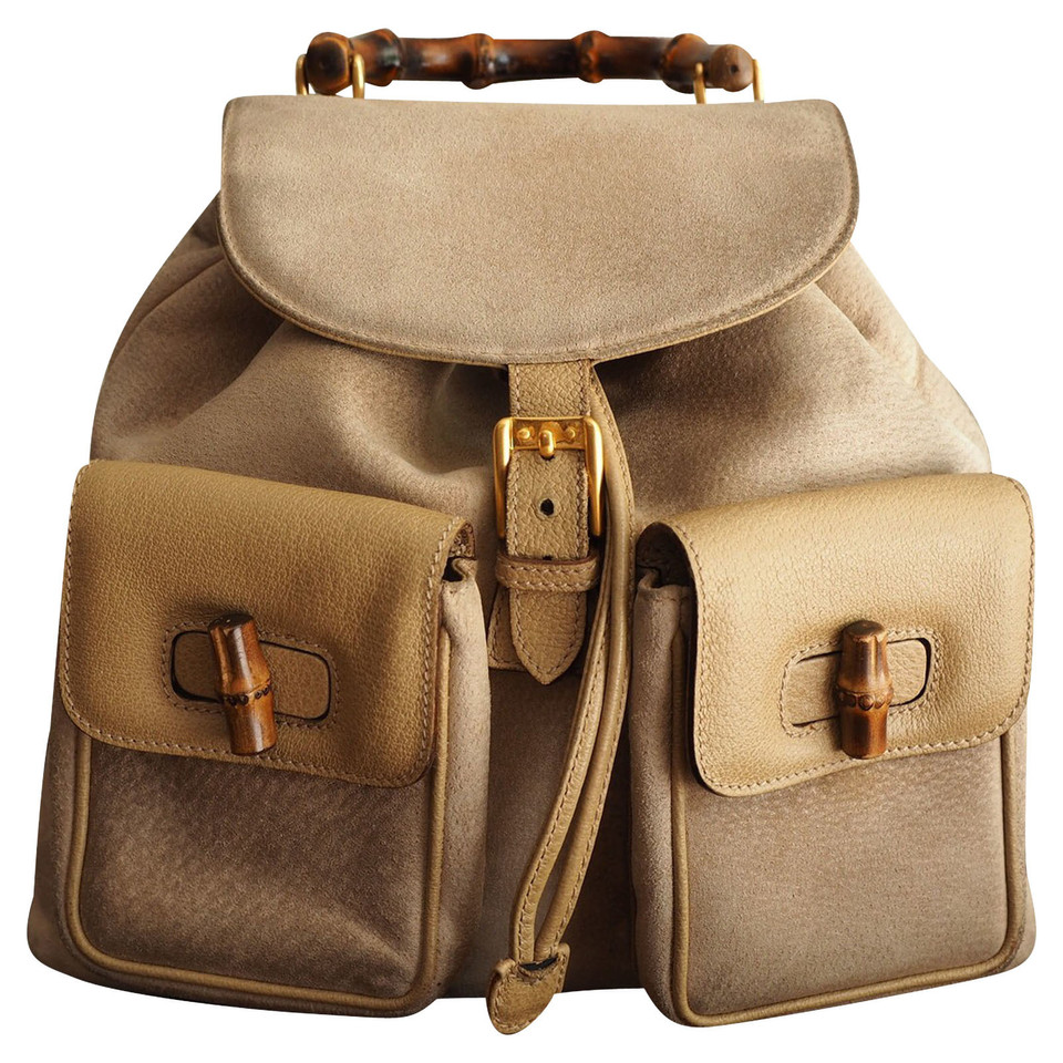 Gucci Backpack Suede in Beige