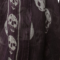 Alexander McQueen Foulard en soie en violet 