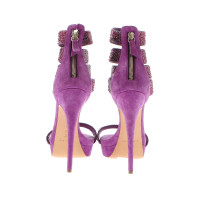 Casadei Talons Casadei violets avec strass