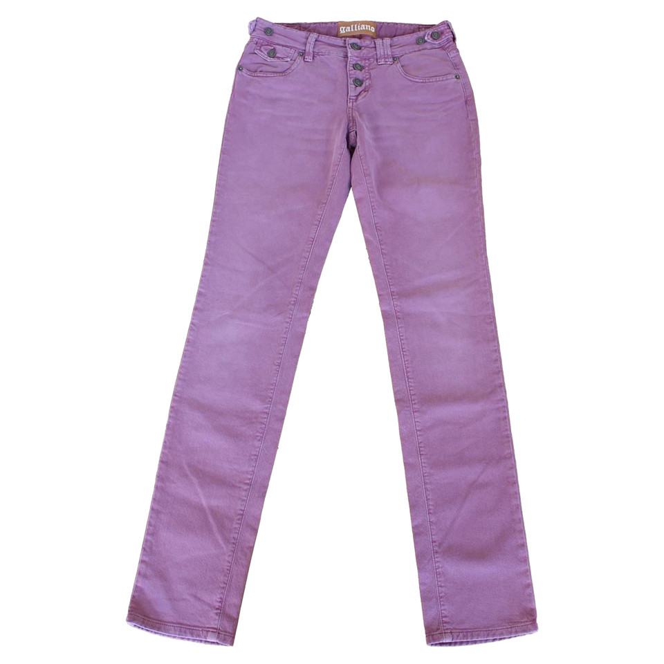 John Galliano Jeans in Cotone in Rosa