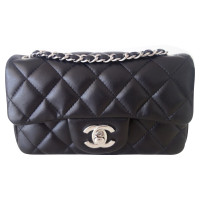 Chanel Classic Flap Bag Mini Rectangle Leather in Black