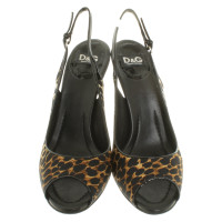 Dolce & Gabbana Peep toes avec motif animal