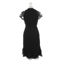 Badgley Mischka Kleid aus Seide in Schwarz