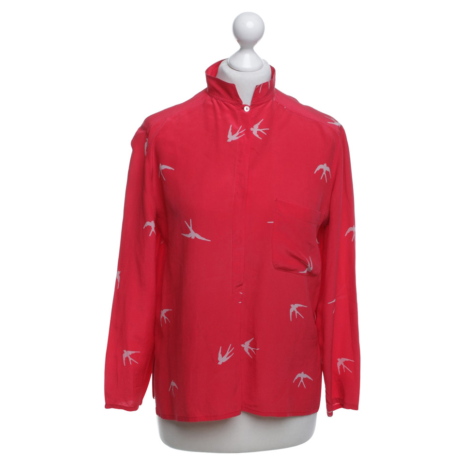 Cacharel blouse de soie en rouge